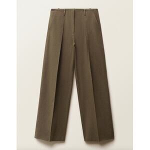 NWT MNG Selection Orchid Seamless Linen Blend Straight Leg Suit Pants, size 4